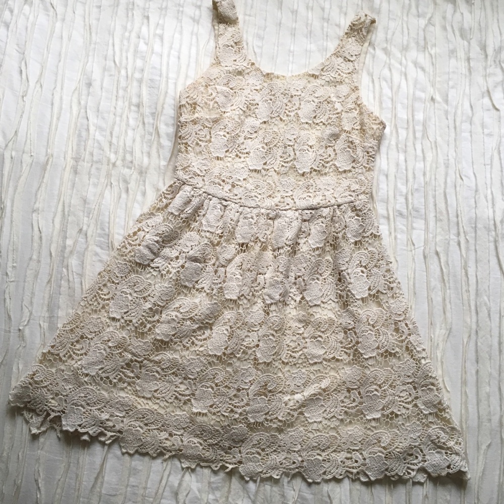 Cream Lace Dress